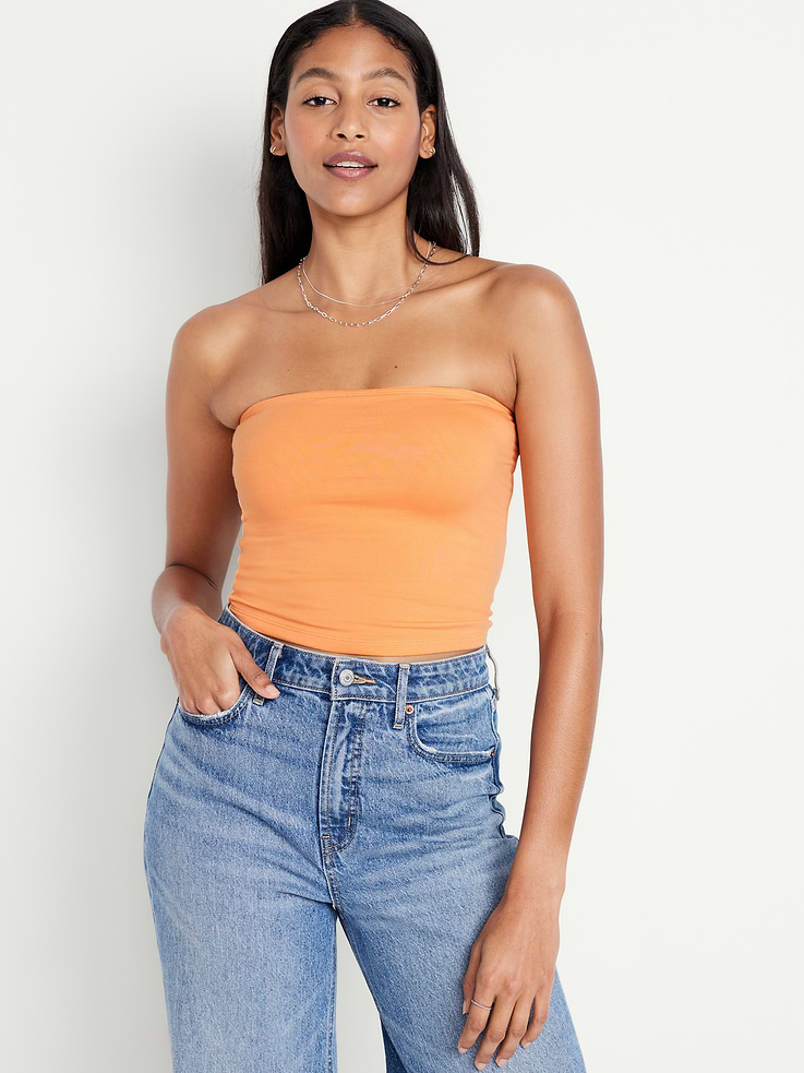 Image 1 of 8, elasticized neckline, shelf bra, sleeveless, Product #864816