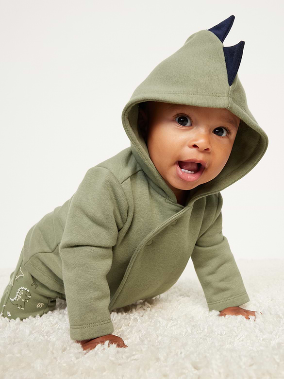 Unisex 3-Piece Dino-Print Layette Set for Baby