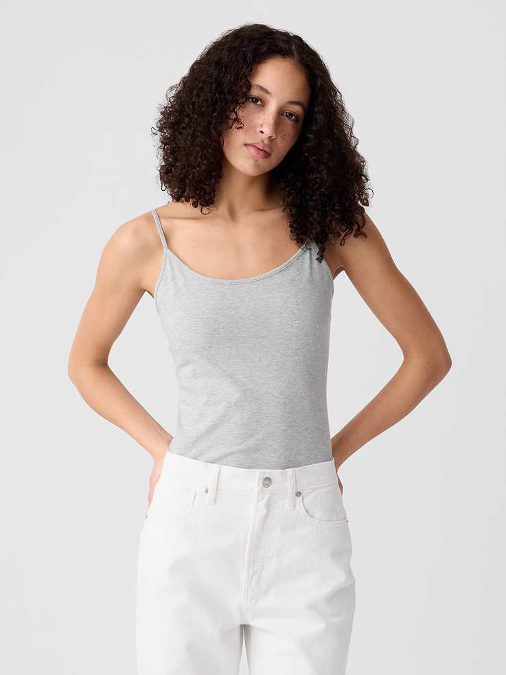 Image 1 of 4, Stretch jersey knit., Adjustable spaghetti straps., Scoopneck., This product was made in a factory that invests in gender equity and women’s empowerment through RISE. Learn more at, Product #679252