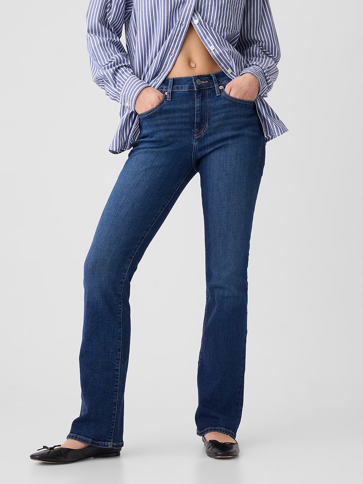 Image number 2 showing, Mid Rise Baby Boot Jeans