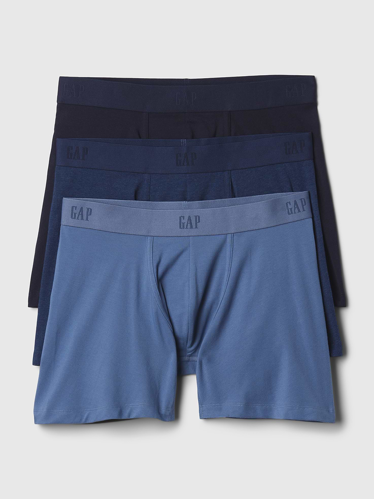 Image number 1 showing, 5" Organic Stretch Cotton Boxer Briefs (3-Pack)