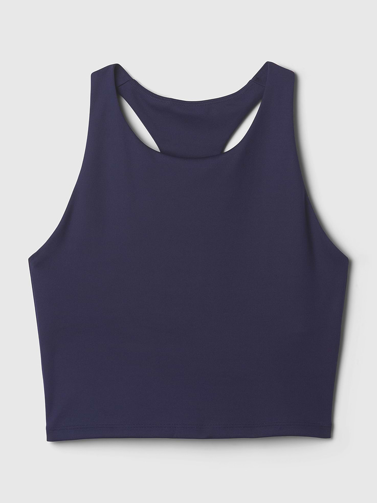 L'image numéro 4 présente Camisole courte à soutien-gorge intégré à encolure montante GapSport