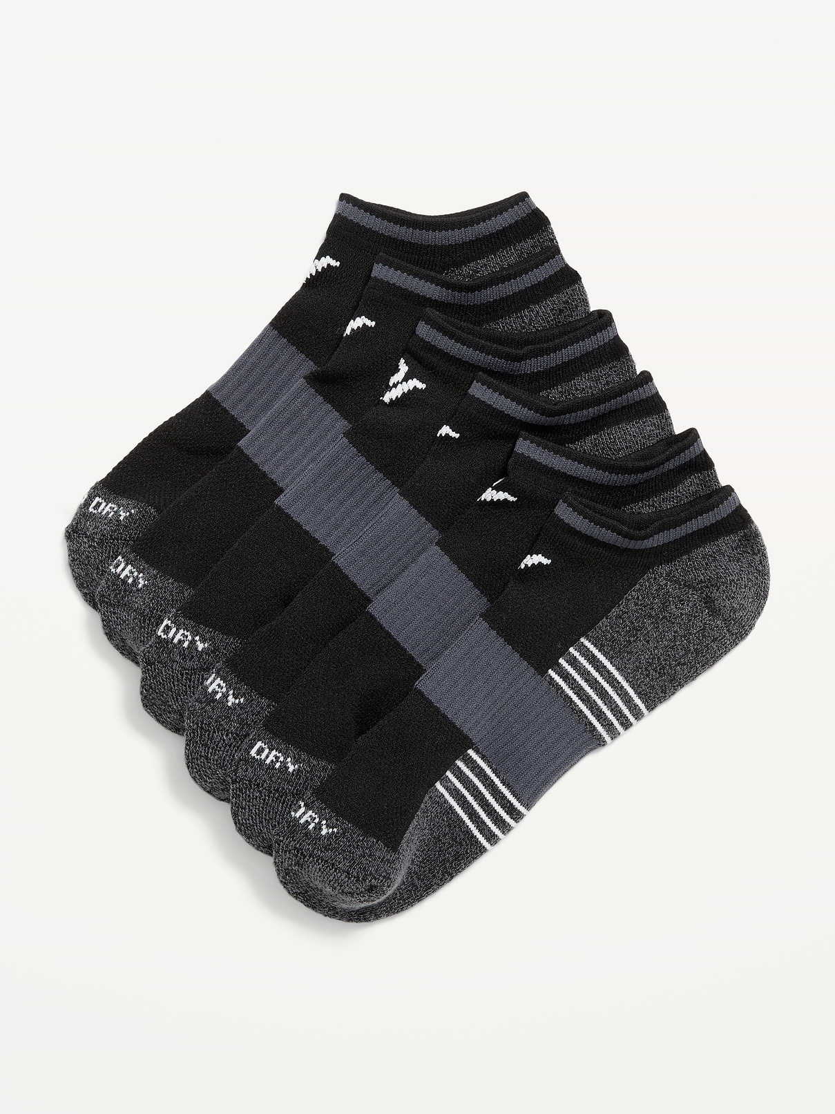 L'image numéro 1 présente Paquet de trois paires de chaussettes de course Go-Dry pour homme