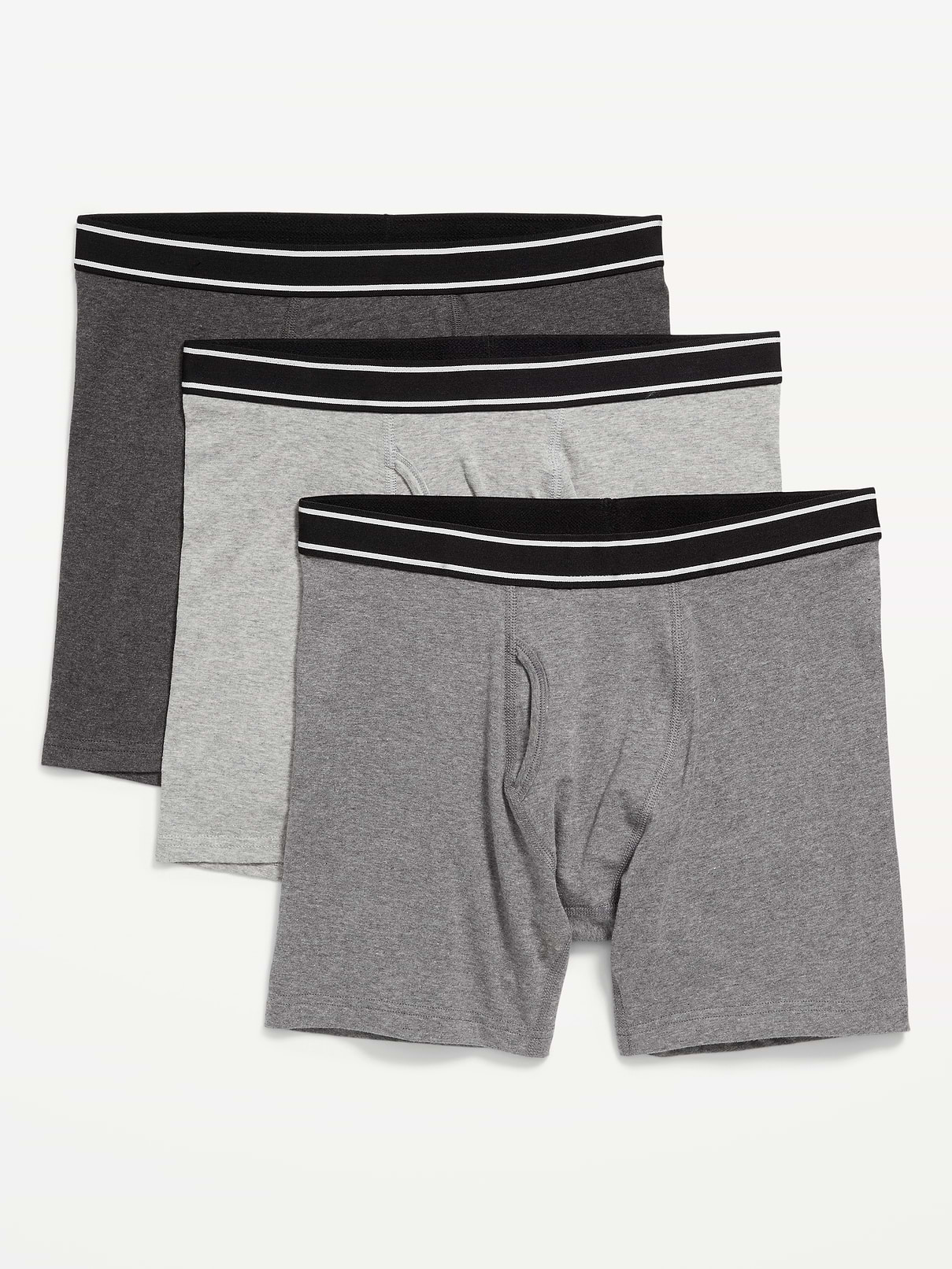 Image number 1 showing, 3-Pack Soft-Washed Boxer Briefs -- 6.25-inch inseam