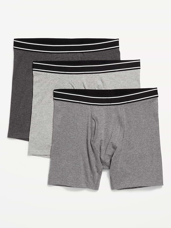 Caleçons boxeurs ultra-doux (paquet de 3), entrejambe de 16 cm