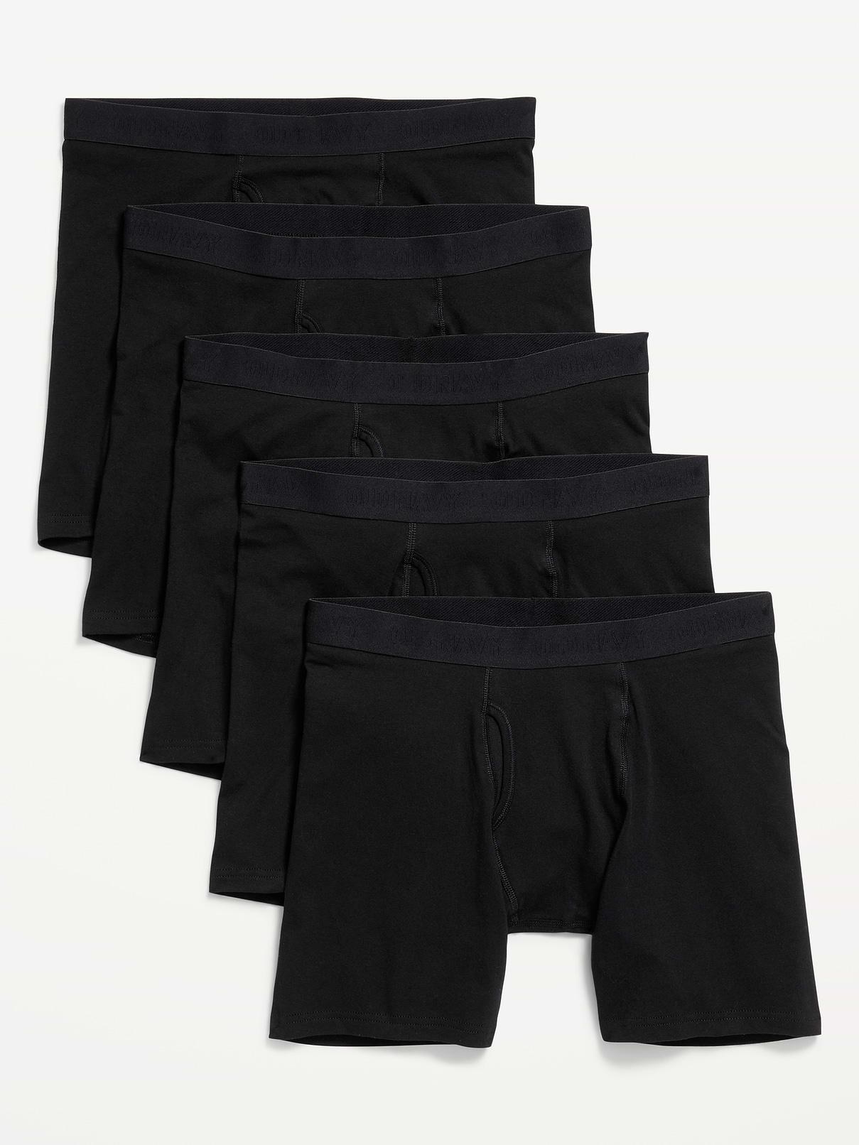 Image number 1 showing, 5-Pack Soft-Washed Boxer Briefs -- 6.25-inch inseam