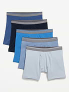 Image number 1 showing, 5-Pack Soft-Washed Boxer Briefs -- 6.25-inch inseam