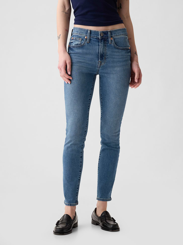 Image number 2 showing, Mid Rise True Skinny Jeans