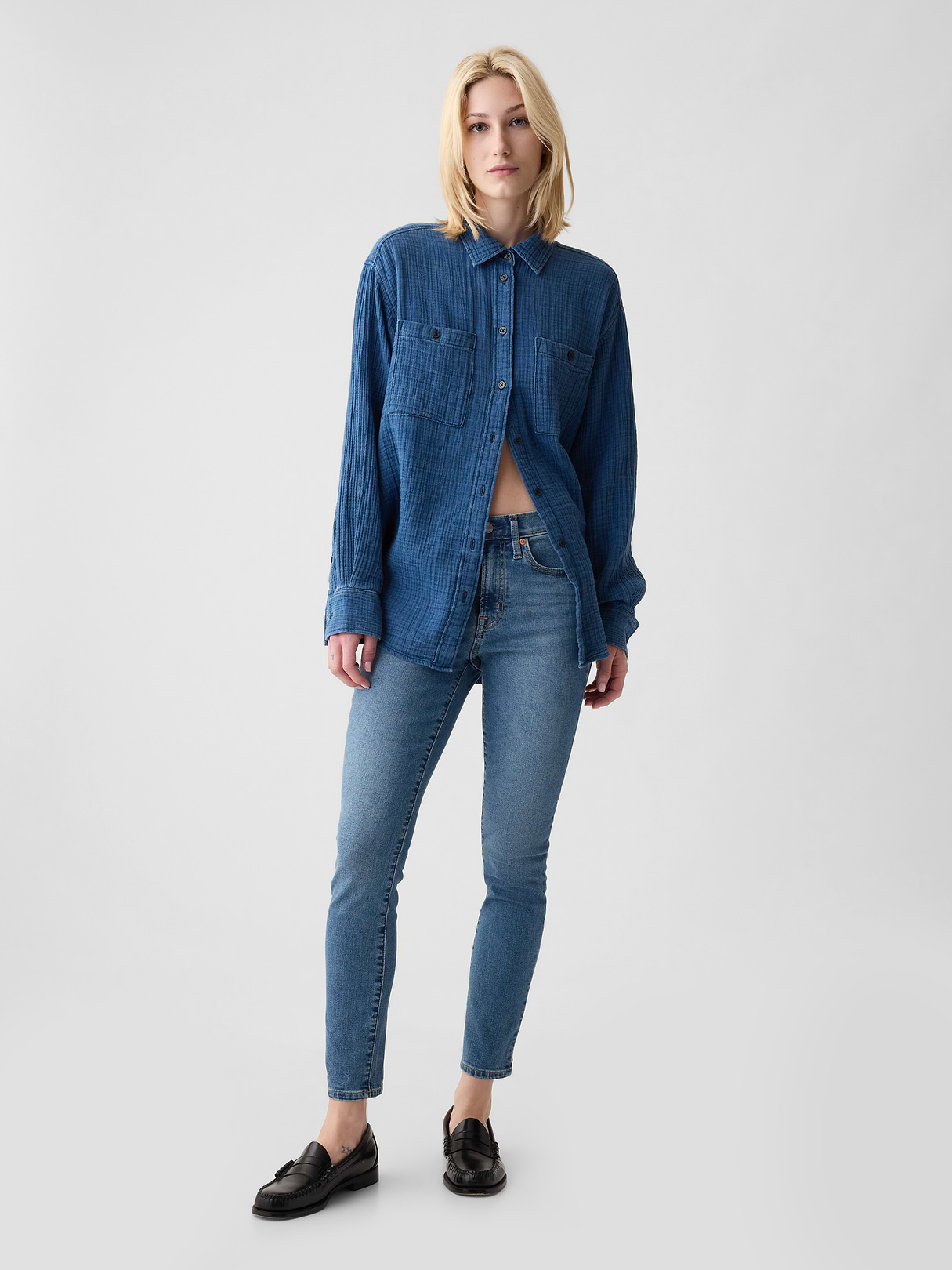 Mid Rise True Skinny Jeans - Medium indigo by Gap