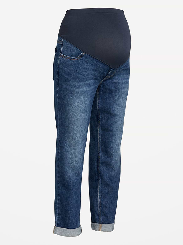Maternity Full-Panel Wow Boyfriend Jeans