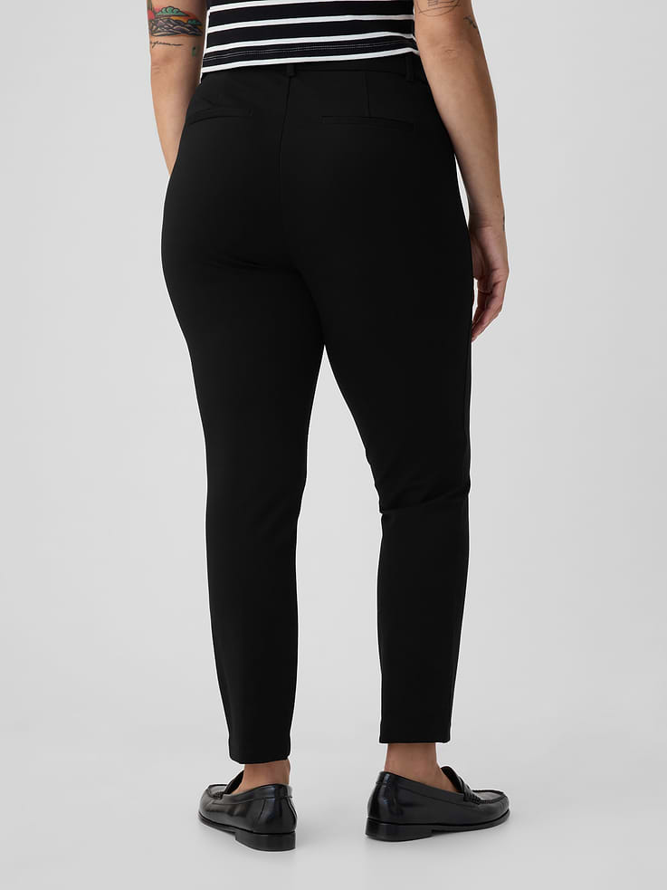 L'image numéro 6 présente Pantalon moulant à taille haute en point de rome