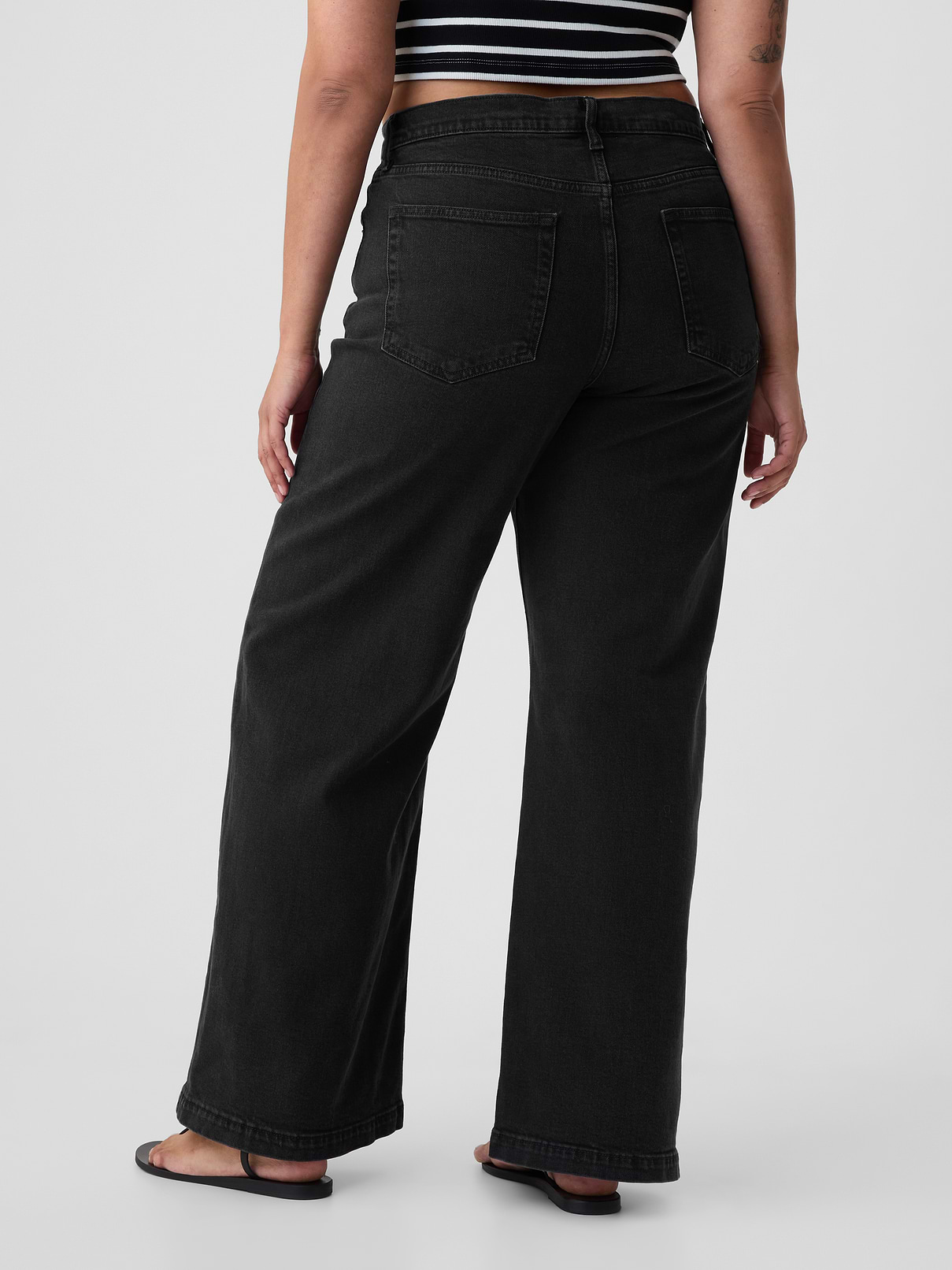 Image 6 of 9, High Rise Stride Wide-Leg Jeans