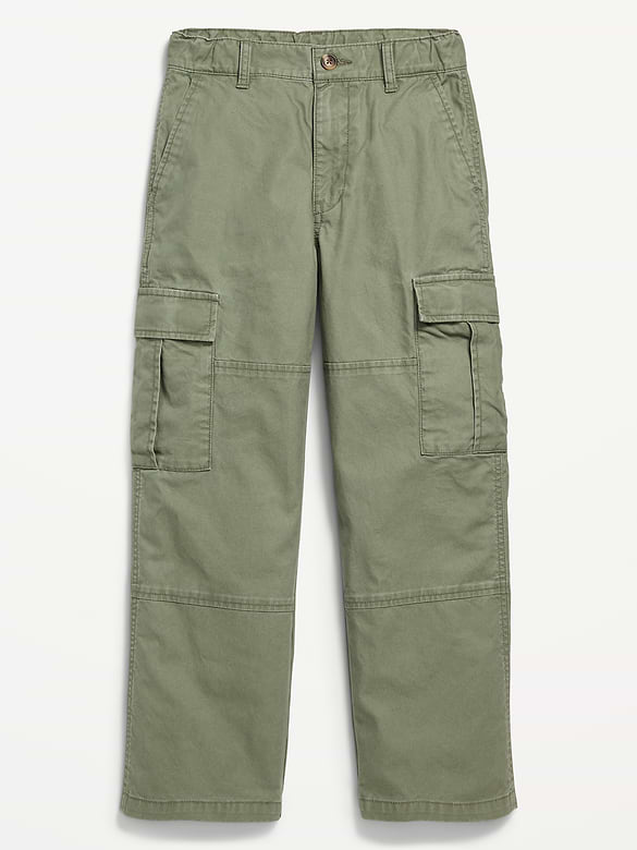 Baggy Non-Stretch Cargo Pants for Boys