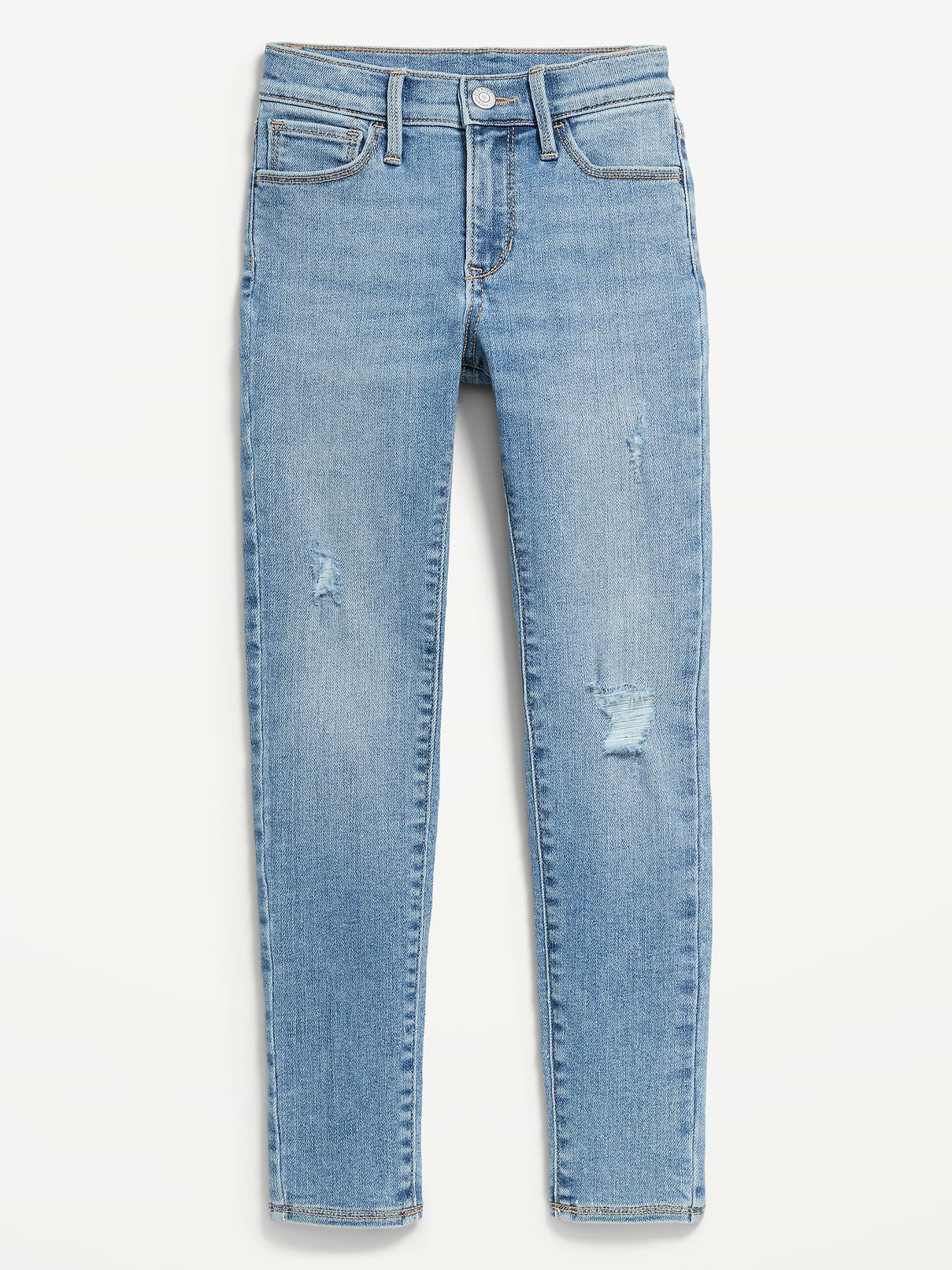 Image number 4 showing, High-Waisted Rockstar 360° Stretch Ripped Jeggings for Girls