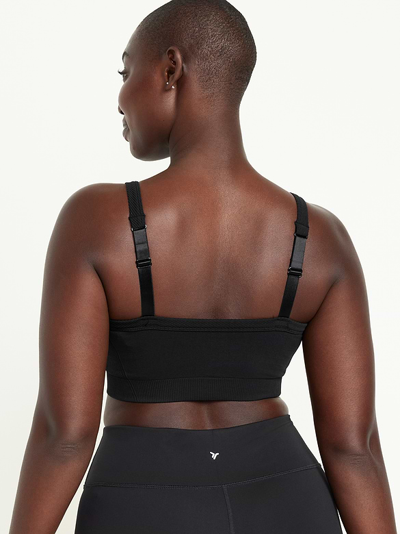 Soutien-gorge de sport côtelé à maintien léger sans coutures