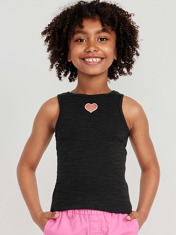 Cutout-Graphic Tank Top for Girls