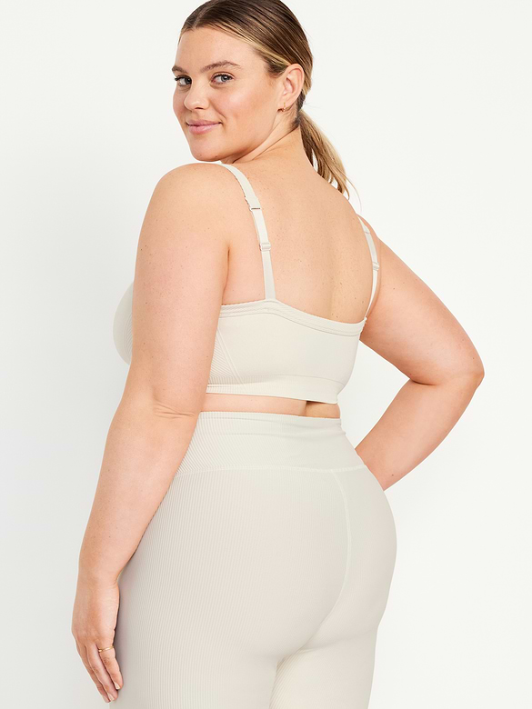 Light Support Fluid Seamless Ribbed Sports Bra