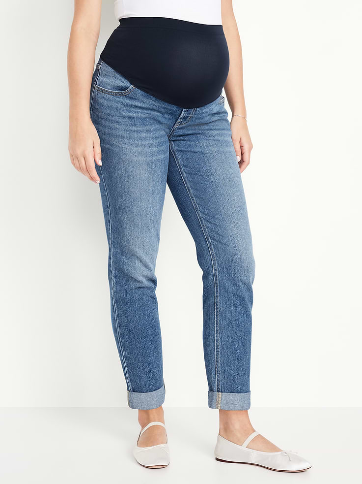 Image number 2 showing, Maternity Full Panel Wow Boyfriend Jeans
