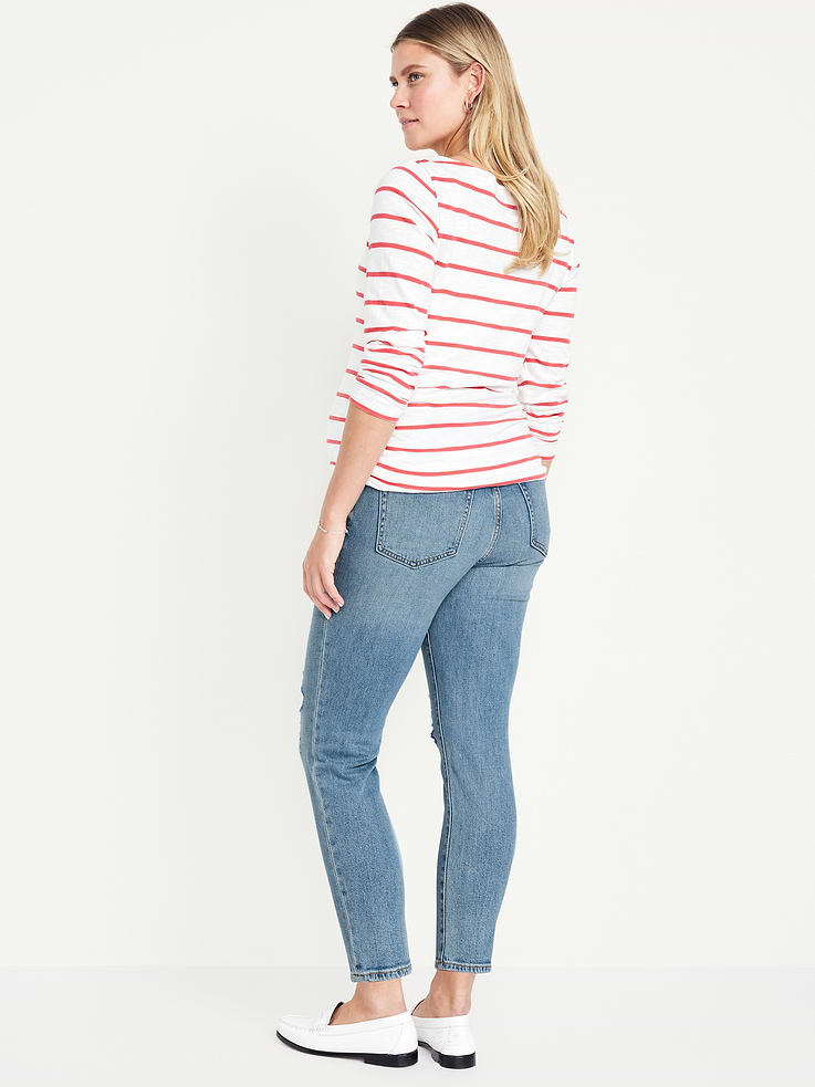 Image number 3 showing, Maternity Full-Panel OG Straight Jeans