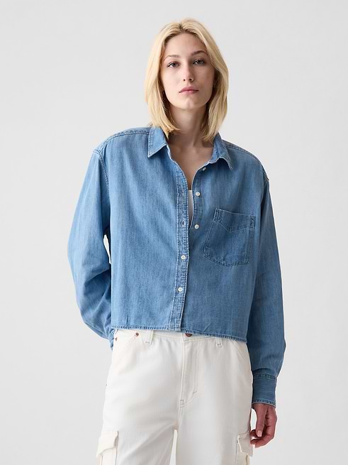 gap denim dress shirt Crop Urban_Outfitters2 Vest Size:XL Bridal Cocktail Collection Online| Gap mens Shirttail hem