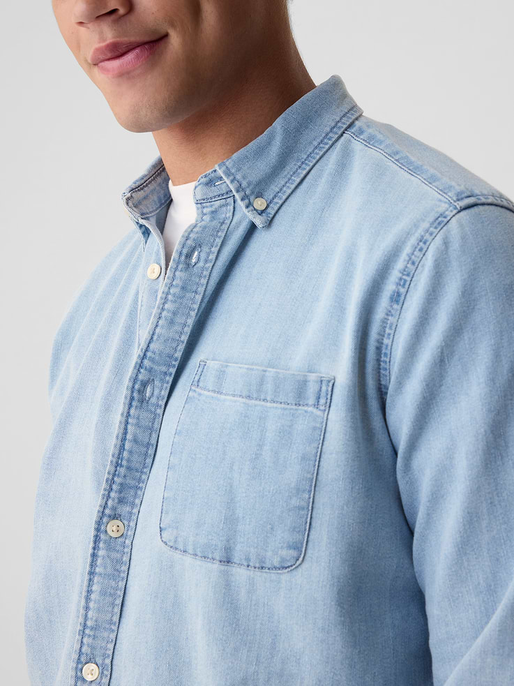 Image 4 of 6, Denim Pocket Shirt