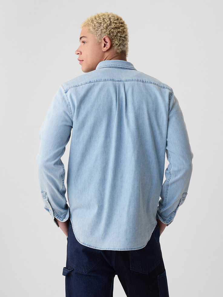 Image 2 of 6, Denim Pocket Shirt