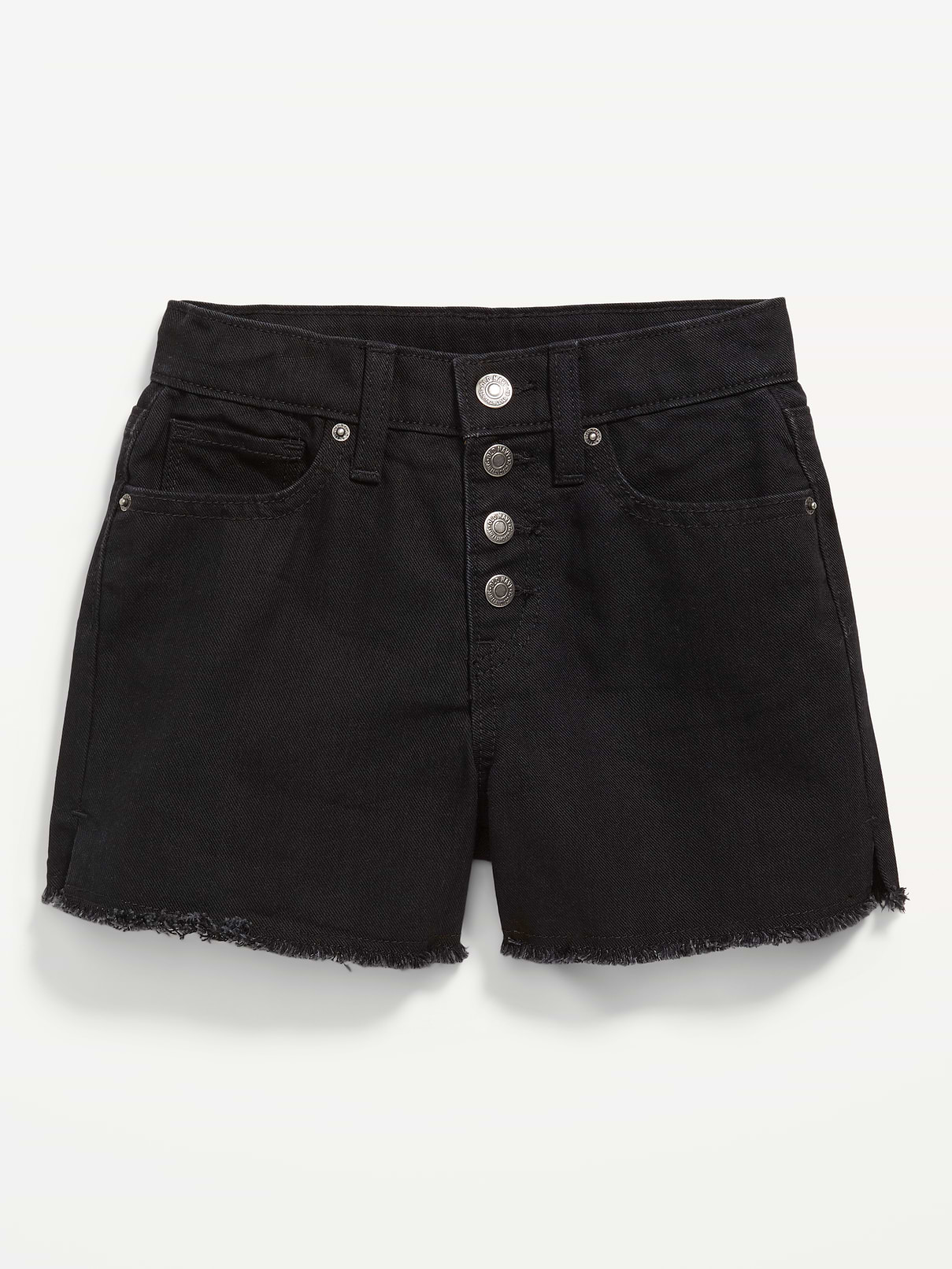 Image number 1 showing, High-Waisted Wow Frayed-Hem Jean Shorts for Girls