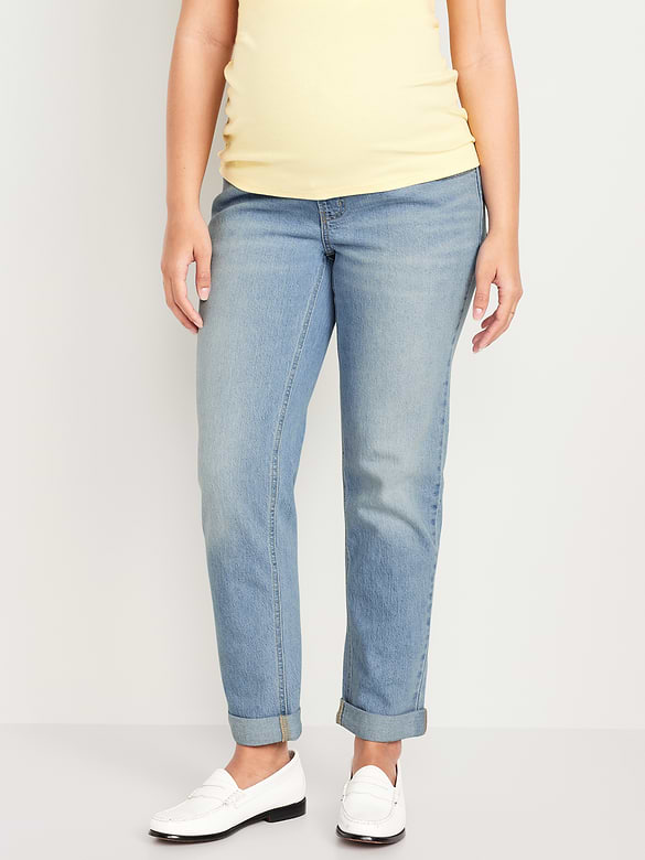 Maternity Full-Panel Wow Boyfriend Jeans