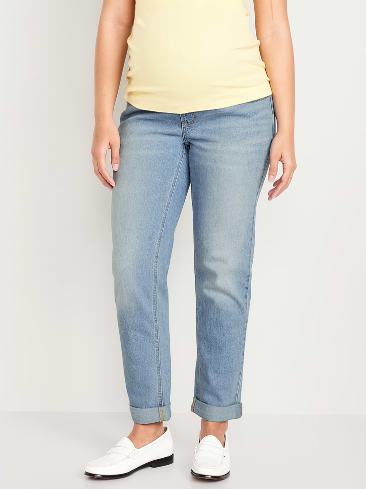 Image number 2 showing, Maternity Full-Panel Wow Boyfriend Jeans