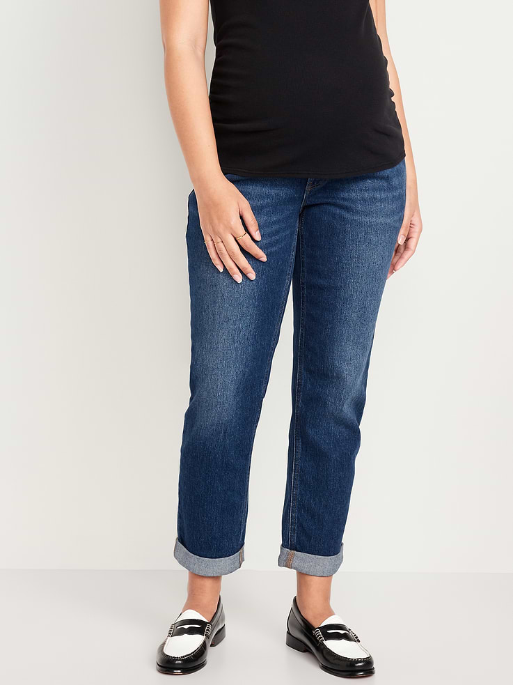 Image number 2 showing, Maternity Full-Panel Wow Boyfriend Jeans