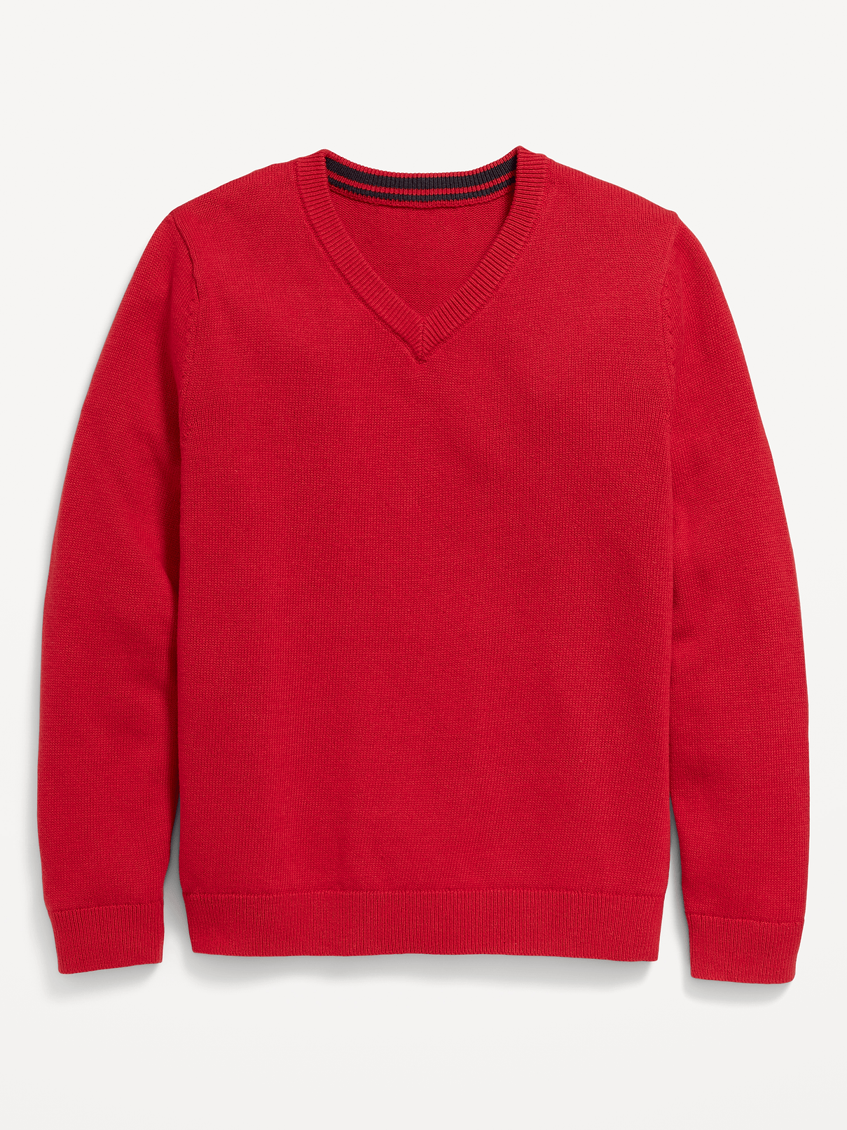 Image 2 of 3, School Uniform Solid V-Neck Sweater for Boys