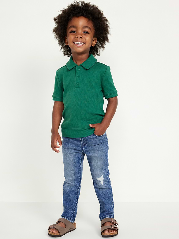360° Stretch Pull-On Skinny Jeans for Toddler Boys