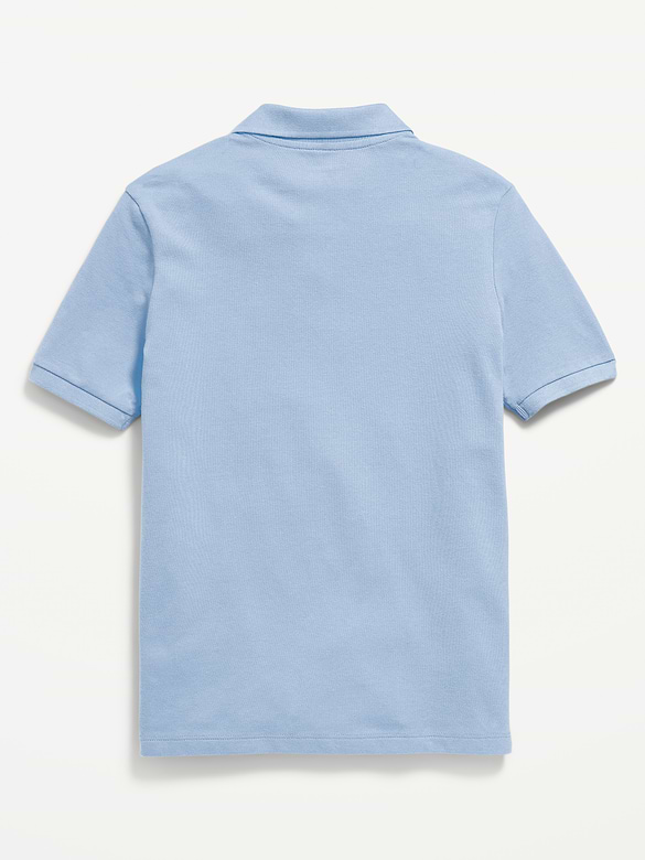 Polo d'uniforme en piqué Built-In Flex pour garçon