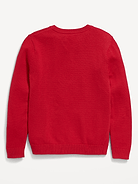 Image 3 of 3, School Uniform Solid V-Neck Sweater for Boys