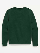 Image 3 of 4, School Uniform Solid V-Neck Sweater for Boys