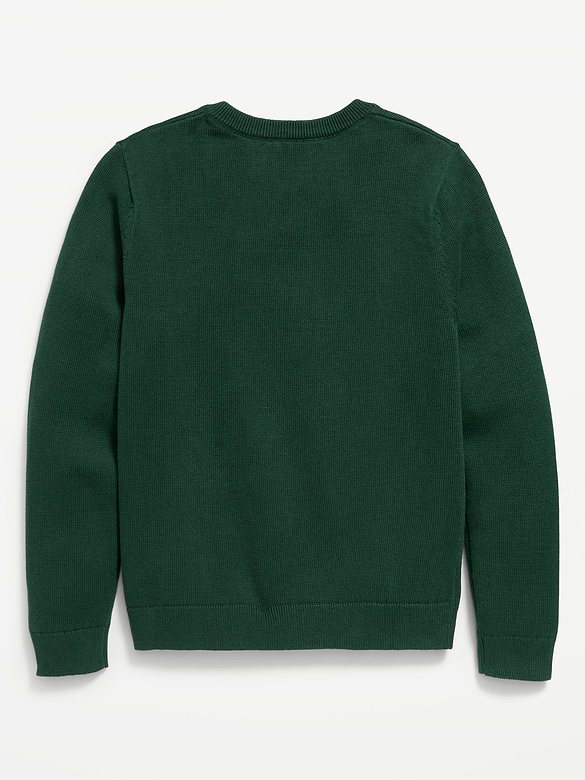 School Uniform Solid V-Neck Sweater for Boys