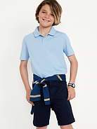 Image number 1 showing, School Uniform Jersey Polo Shirt for Boys