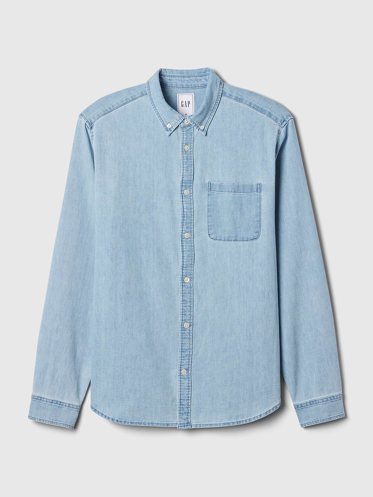 Image 5 of 6, Denim Pocket Shirt