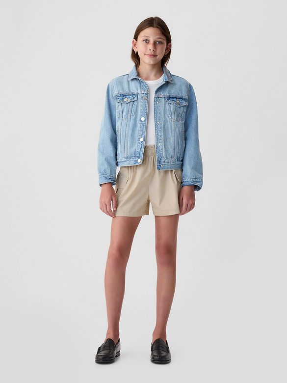 Kids Mid Rise Cargo Shorts
