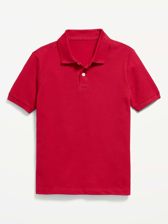 Polo d'uniforme en piqué Built-In Flex pour garçon