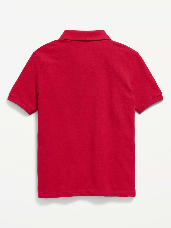 Polo d'uniforme en piqué Built-In Flex pour garçon