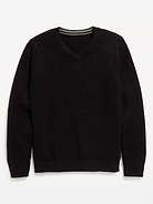 Image number 2 showing, School Uniform Solid V-Neck Sweater for Boys