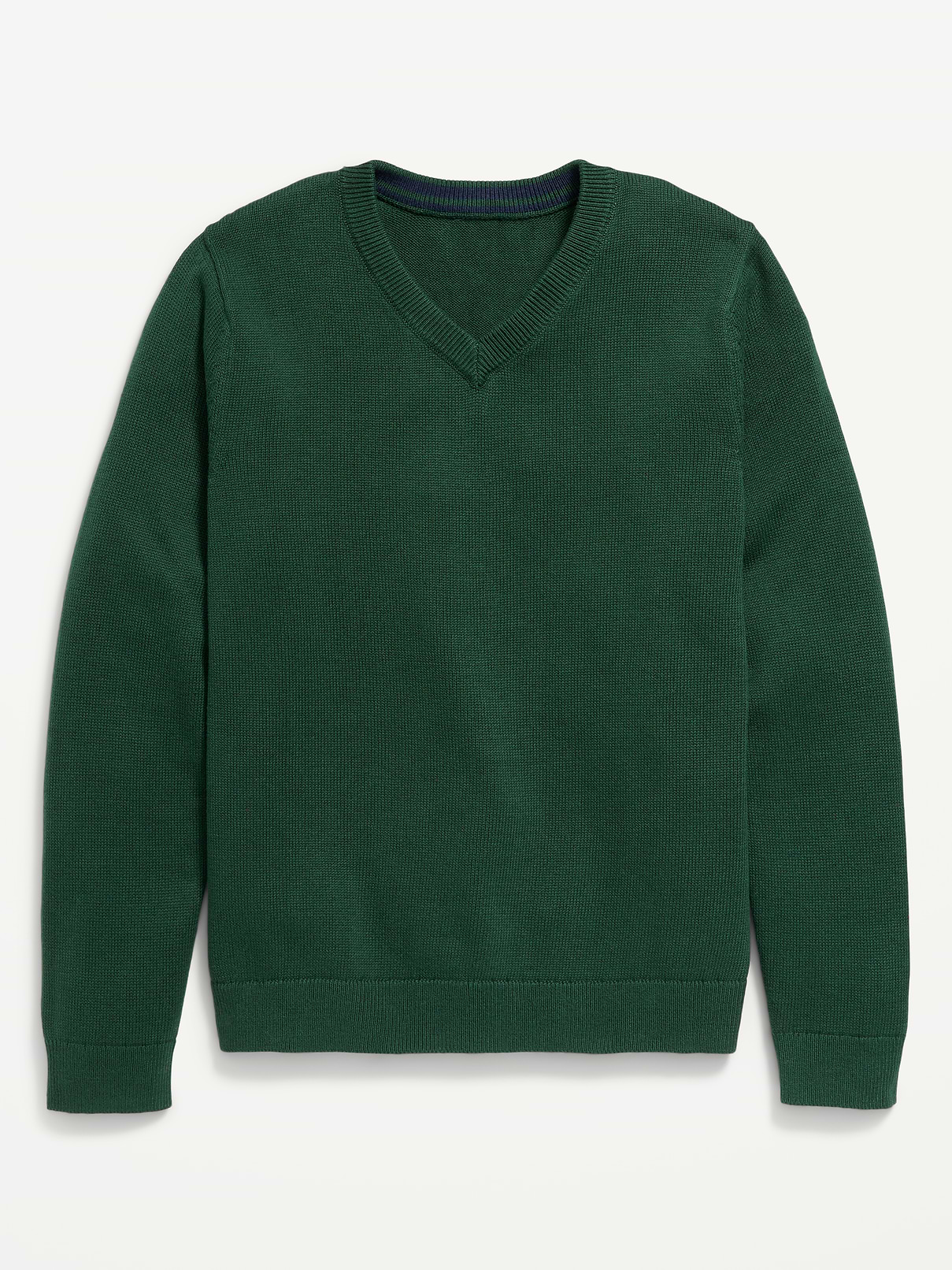 Image 2 of 4, School Uniform Solid V-Neck Sweater for Boys