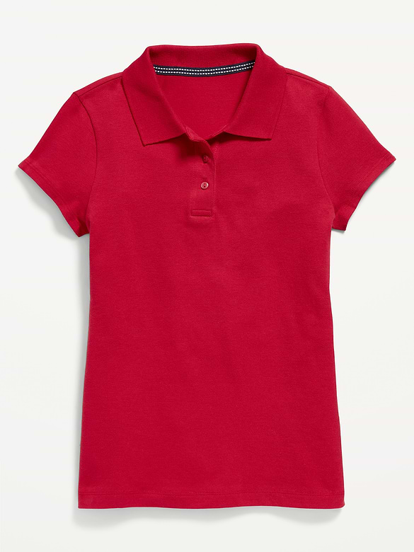 Uniform Pique Polo Shirt for Girls