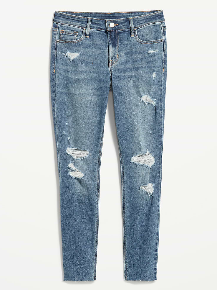 Image number 4 showing, Mid-Rise Rockstar Super-Skinny Ankle Jeans