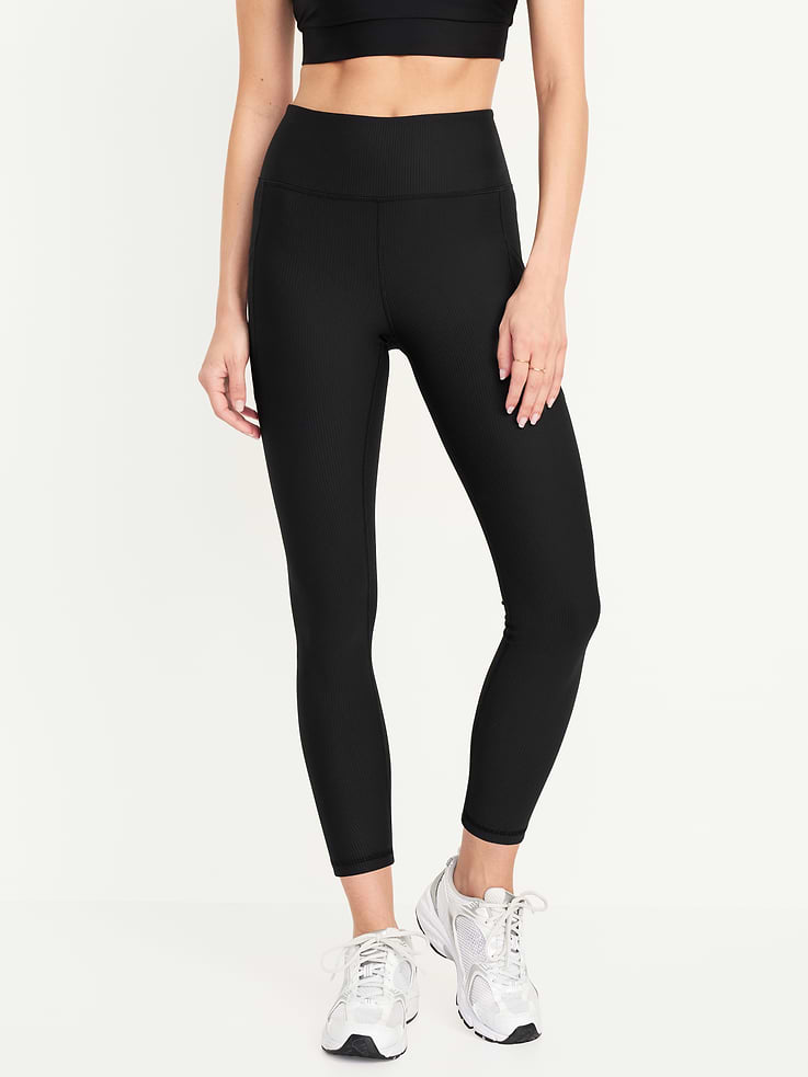 Image 1 of 9, Featuring PowerSoft. Light compression meets a peachy-smooth, sweat-wicking fabric., elasticized waist, pockets fit your phone, go-dry wicks moisture, breathable, available in maternity sizes, Product #477502