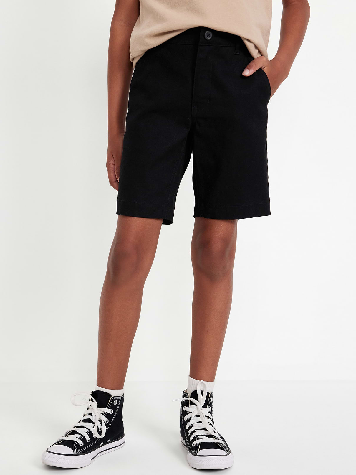 Image number 1 showing, Knee Length Twill Shorts for Boys