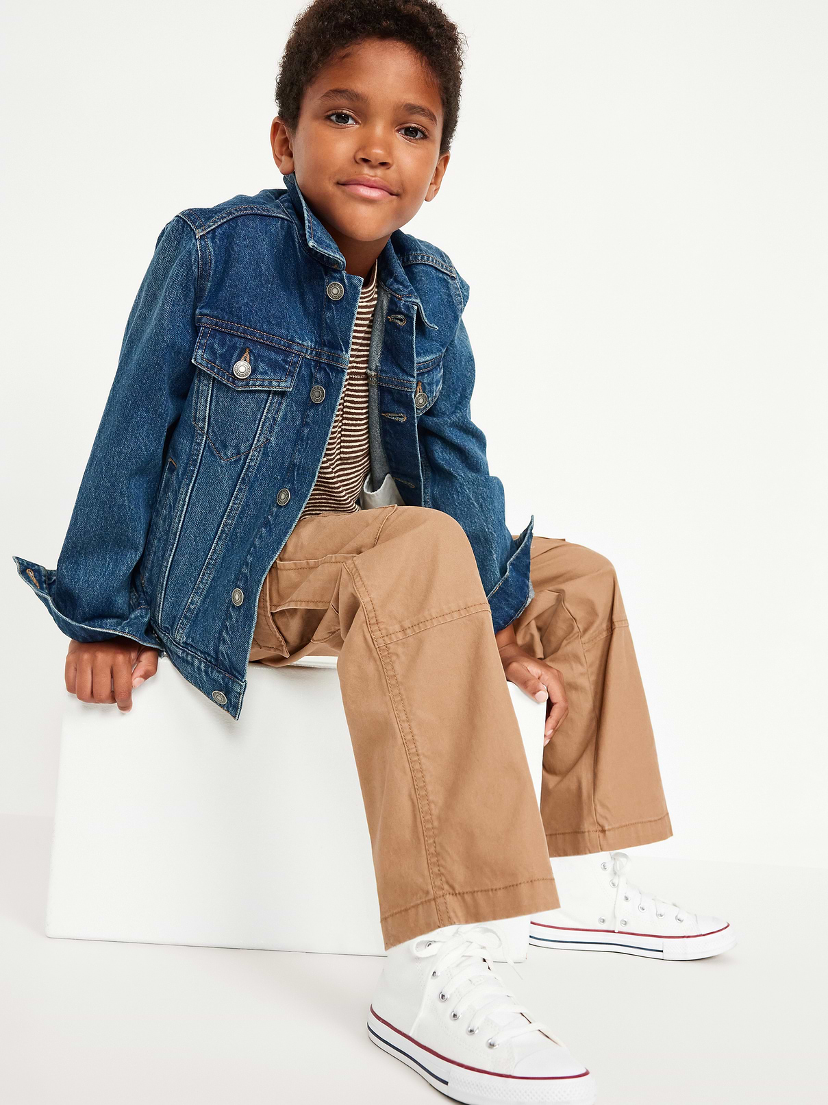 Image number 3 showing, Baggy Non-Stretch Cargo Pants for Boys