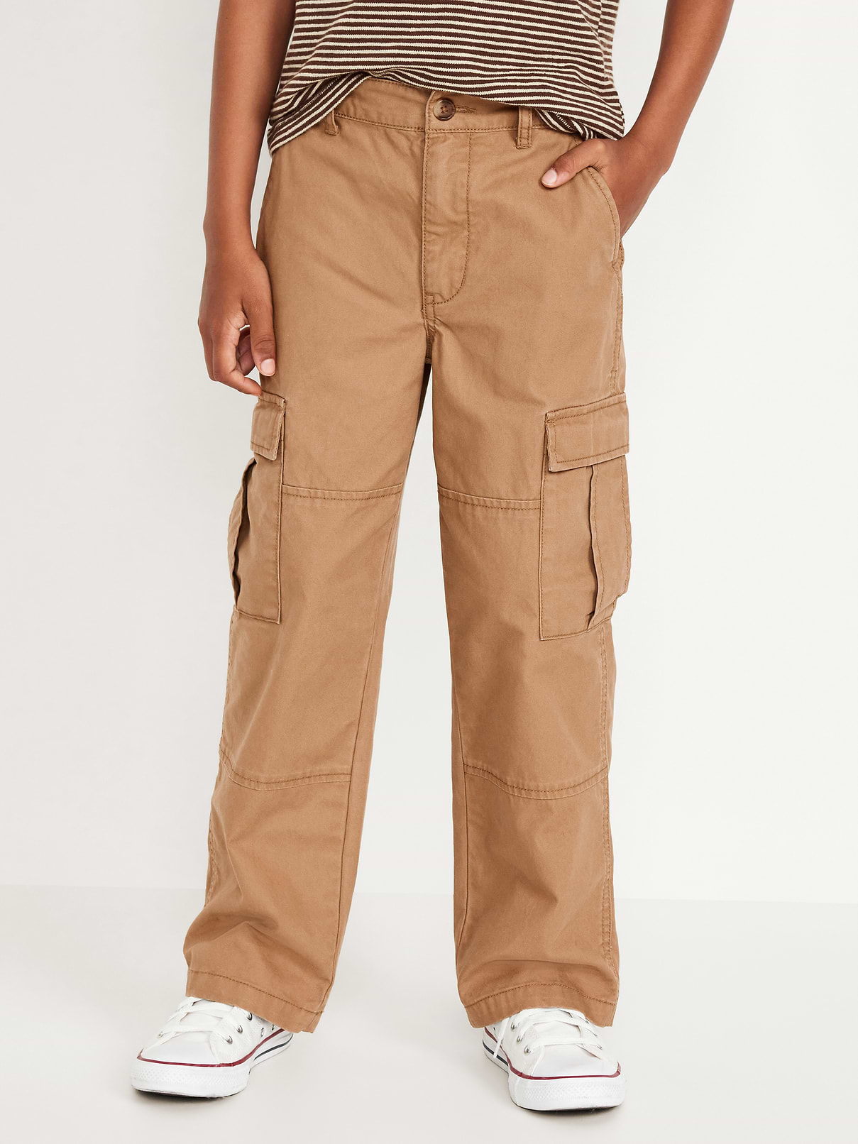 Image number 1 showing, Baggy Non-Stretch Cargo Pants for Boys