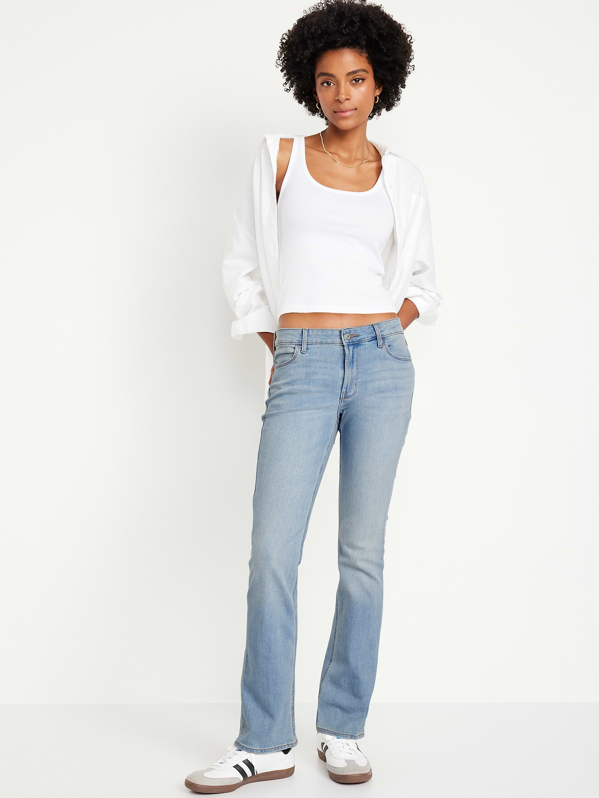 Mid-Rise Wow Boot-Cut Jeans - Light Wash by Old Navy
